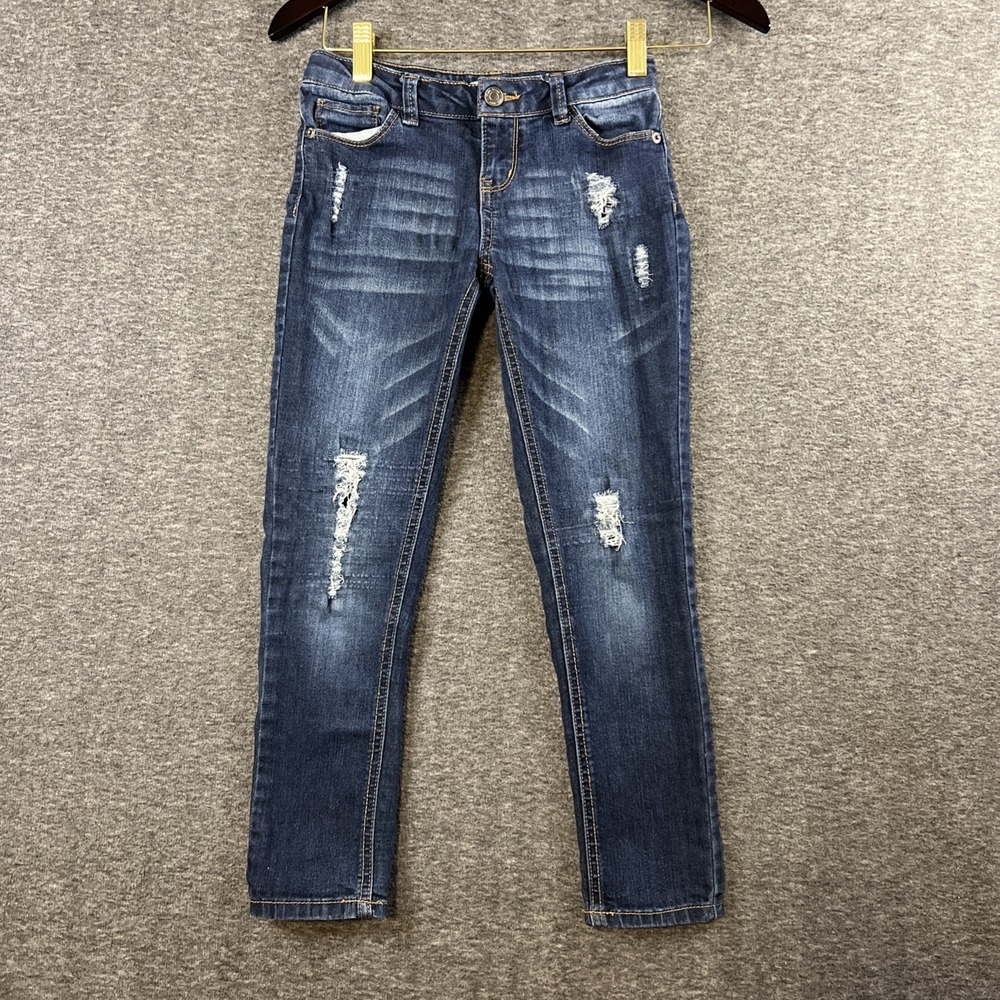 Mudd‎ Jeans For Girls Size 8 Distressed Straight Leg